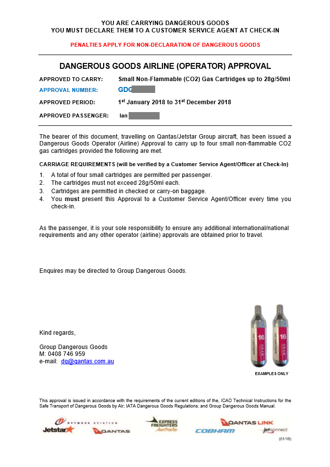 2018 DG Airline Approval